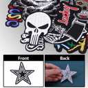 30pcs Random Assorted Cool Punk Embroidered Patches, Sew On/Iron On Patch Applique for Clothing, Jackets, Jeans, Hats, DIY Accessories