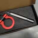 X AUTOHAUX Red Aluminum Alloy Front Bumper Trailer Ring Eye Towing Tow Hook Screw for Subaru Impreza WRX BRZ