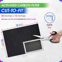 Cut-to-Fit Microwave Filter Replacement - 18 x 15 Activated Carbon Filter Fits Samsung GE LG Frigidaire Whirlpool and More - Charcoal Oven Vent Filters Removes Odors and Freshen Air (2 Pack)