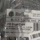 Reli. T-shirt Bags (300 Count) (Black) (11.5" x 6.5" x 21") - Black Plastic Bags (Plain) - Grocery, Shopping, Restaurants