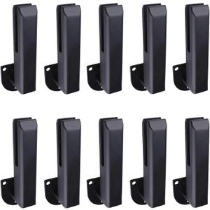 New Version Side Glass Mounting Bracket, Stainless Steel Glass Railing System/Glass Clamps, Pool Fence Railing Post Clamps for Garden Deck Balcony Stair Handrail,Black,10 Pack