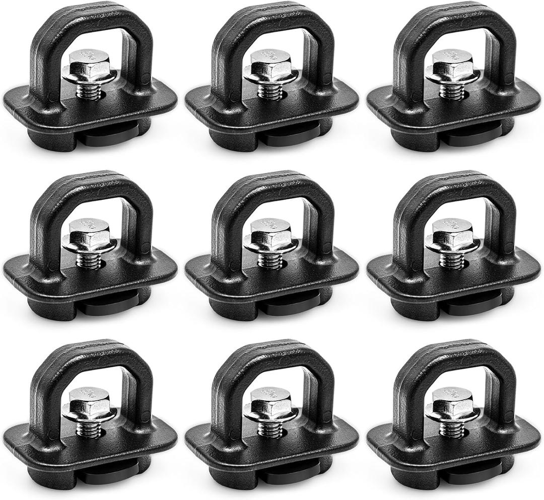 X4XZ DZ97903 Truck Bed Side Wall Tie Down Anchors, Bed Cargo Hooks for 2007-2024 Chevy Silverado 1500 2500 3500 Chevy Colorado IGMC Sierra 1500 2500 3500 I GMC Canyon 9PCS