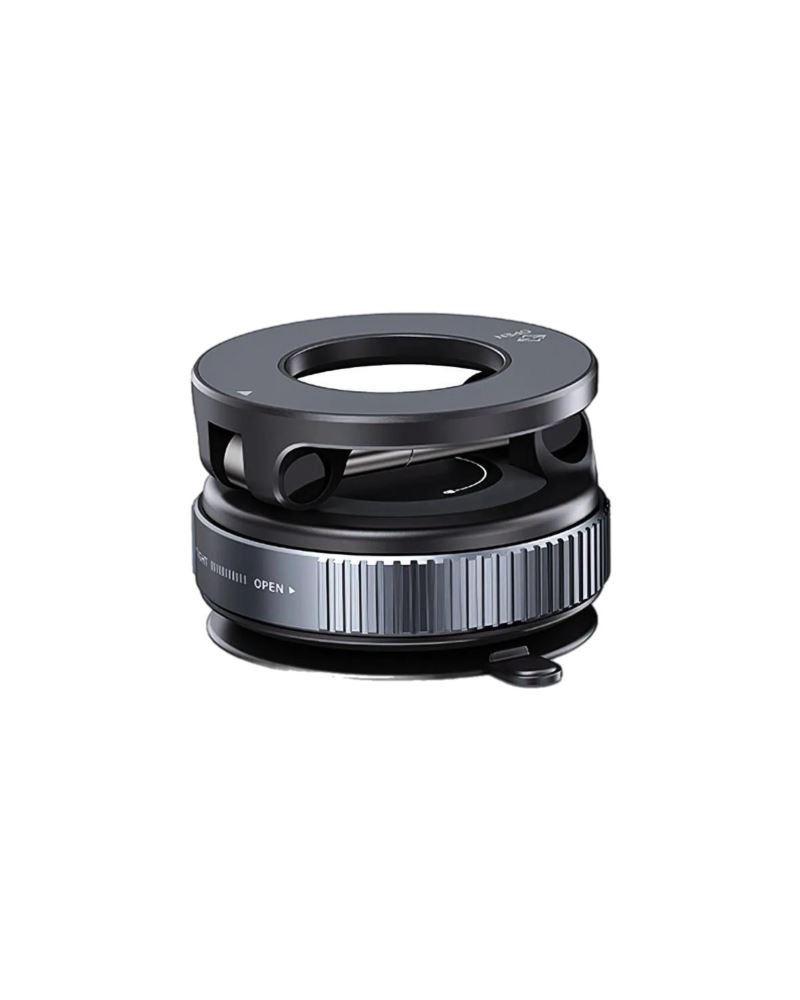 Vacuum Magnetic Phone Holder Stand Car Mount Phone Holder for Home, car, Gaming Room | 360°Adjustable Magnetic Suction Cup (BLACK)