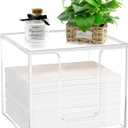 Disposable Face Towel Holder, Acrylic Facial Towels Storage Box Organizer Container for Clean Towels XL, Clear Bathroom Organization Home Decor