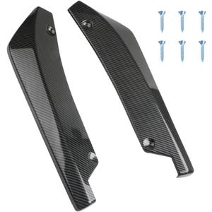 2PCS Rear Bumper Lip Splitter Canard Diffuser Spoilers, Car Side Fenders Skirt Spoiler Splitter Front Bumper Lip Protector Body Kit, Universal Anti-Crash Car Exterior Decoration (Carbon fiber)