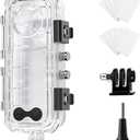 Insta 360 x5 Case, Invisible Dive Case for Insta 360 x5, 60m/196ft Waterproof Camera Underwater with Bracket, Insta 360 Accessories with Anti-Fog Insert, Sealed Shell Photography Housings