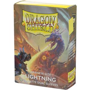 Dragon Shield - Matte Dual - Japanese Size Card Sleeves | 60 CT - Smooth & Tough Premium TCG Sleeves - Compatible with Yu-Gi-Oh, Naruto, Cardfight & Vanguard | Lightning