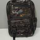 Clear Backpack for School, PVC Clear Bookbag Heavy Duty Transparent Backpack for Stadium Events See Through Bag