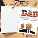 5 x Funny Fathers Day Card for Dad, Humor Father's Day Card Gift from Wife Son Daughter, Birthday Greeting Card for Dad, Unique Daddy Cards