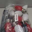 12 Pack Large C9 Christmas Decorations Outdoor, Waterproof C9 Christmas Lights Plug in with 2 Modes and Timer, Pathway Light for Party Indoor Yard Patio Walkway Garden Xmas Decoration (Red and White)