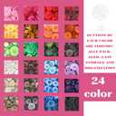 2800-3000pcs Assorted Resin Buttons Bulk 24 Colors Mixed Sizes Decorative Buttons for Sewing Crafts Clothes Button Painting DIY Handmade Ornament