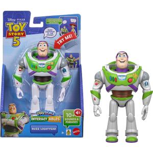 Mattel Disney and Pixar Toy Story 5 Interactables Figure, Buzz Lightyear 7 Inch Playscale, Movie Phrases & Converses with Other Characters in Line