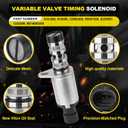 Engine Timing Intake & Exhaust Camshaft Sprocket Cam Phaser VVT Gear with Solenoid & Bolts Compatible with Chevy Cruze Sonic Aveo Trax, Pontiac G3 1.6L 1.8L Replace# 55567048, 55568386, 918-006