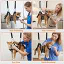 Ownpets Pet Grooming Hammock, Dog Grooming Hammock with Carabiners, Breathable Pet Grooming Harness Sling for Grooming, Hair Nail Trimming Cutting & More, S