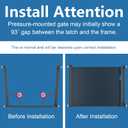 Malier Retractable Dog Gate, 29-42" No Drilling Pressure Mounted Mesh Dog Gate for Indoor, Extra Wide Metal Frame Pet Gate Walk Through Safety Black for Stairs, Doorways (Black, 29 x 42 Inch)
