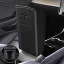 Center Console Leather Armrest Cover Designed for Tesla Model 3 2017-2023/Model Y 2020-2025(Not for Model Y Juniper),Center Console Accessories for Tesla Model 3/Y Interior Accessories Black