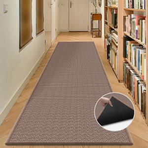 GOYLSER Jute Rug Runner for Hallway 10 ft, 2'4" x 10' (Rectangular), Light Brown