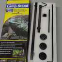 Adjustable 13-29 inch Metal Reptile Lamp Stand Versatile Floor Light Holder for Terrarium Heat Lamps & Dome Shades, Perfect for Glass Reptile Enclosures & Heating Bulbs.