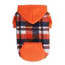 PUPTECK Dog Hoodie Puppy Sweatshirt Warm Dog Sweater Winter Clothes Cold Weather Coats for Small Medium Large Dogs, Orange, s/m