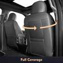 Seat Covers for F150 XL XLT STX 2021-2026 2025 2024 2023 2022 Supercrew Cab, Accessories for F150, Truck Seat Protection, Durable Easy-cleaning Leather, NOT for 40/20/40 Bench Front Seat(Jump Seat)