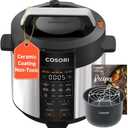COSORI Pressure Cooker 6 qt, 9-in-1 Instant Multi Kitchen Appliances, Safer Venting Design, Rice Cooker, Slow Cooking Pot, Sous Vide, Saute Pot, 1100W, Stainless Steel
