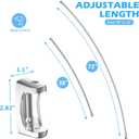 Curved Shower Curtain Rod-EUPLAR Adjustable Shower Curtain Rod 38-72 Inches, Rust Proof Stainless Steel Curved Shower Curtain Rods for Bathroom, Bathtub, Shower Stall, Need to Drill, Silver