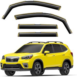 in-Channel Window Rain Guards Intended for Subaru Forester 2019 2020 2021 2022 2023 2024 Extra Durable Window Deflectors Vent Visors Shades Exterior Car Accessories - 4 pcs