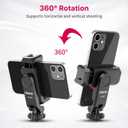 Phone Tripod Mount Holder for iPhone - ULANZI ST-06S Camera Hot 2 Cold Shoe Phone Mount Compatible for iPhone Android Sony Canon DJI Ronin S/SC Zhiyun Gimbals