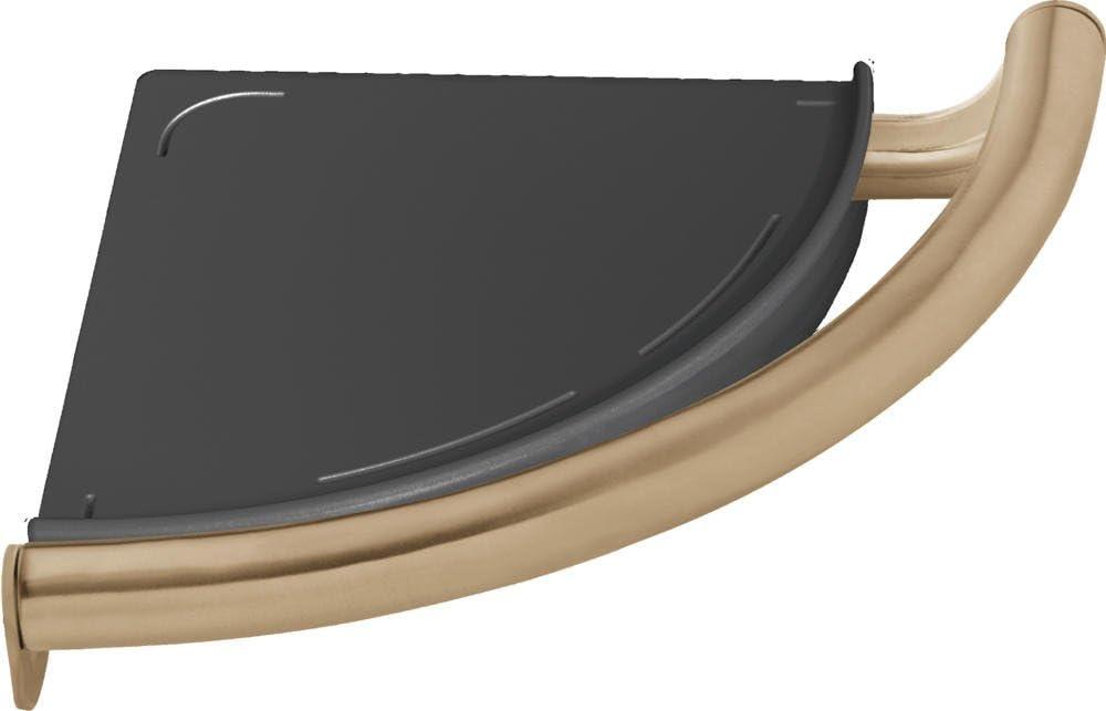 DELTA FAUCET 41516-CZ Contemporary Corner Shelf/Assist Bar, Champagne Bronze (9.13 inches x 8.75 inches x 2.19 inches)