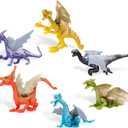 Dragon Toys - 24 Pcs Dragon Playset in The Box - Dragon Figurine for Party Favors - Classroom Prizes Pinata Stuffers - Dragon Toy Goodie Bag Supplies - Bulk Gifts for Kids - Easter Gifts for Kids