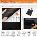 Oven Liners for Bottom of Oven, 16x24 inch Thick Heavy Duty Non Stick Teflon Oven Mats, BPA and PFOA Free Reusable Oven Liners for Bottom of Electric Oven (5 Pack) (Black)