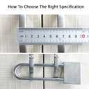 Long Shackle Security Padlock with Extended Handle for Indoor and Outdoor Use, Wardrobe Door Handles, Household Storage Cabinets U-Shaped Locks