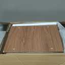 C-Shaped Side Table for Couch - Small Coffee Stand Sofa Tray Desk with Metal Frame and Waterproof Scratch Resistant, Modern End Accent for Living Room, Bedroom, Set of 2, Rustic Walnut