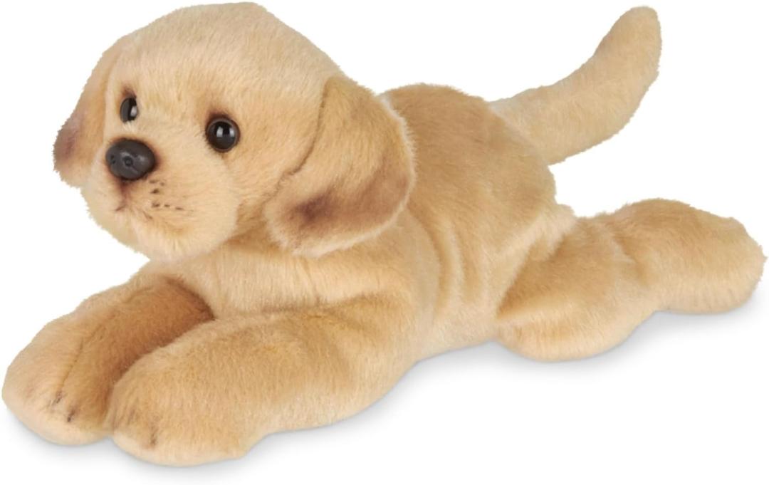 Bearington Lil' Tanner Stuffed Dog Plush Labrador Toys for Kids - 8" Realistic Yellow Lab Stuffed Animals Puppy Plushies with Soft Fur - Lifelike and Cuddly Labrador Plush Gift for Kids and Loved Ones