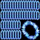 Sherr 48 Pcs LED Hawaiian Leis Light up Flower Leis Necklace with LED Lights Luau Flowers Necklaces for Masquerade Beach Wedding Tropical Themed Party Supplies(Blue)