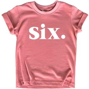 6th Birthday Shirt Girl Birthday Toddler Outfit 6 Year Old Girls six Happy Bday Sixth Gift (Pink)