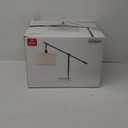 GLOBE Electric 67525 Avellino 66" Floor Lamp, Matte Black, White Linen Shade, Stepless Rotary Dimmer Switch on Socket