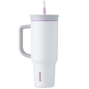 Owala 40oz Stainless Steel Tumbler with Handle (Polar Brrr White)