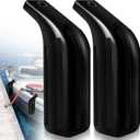 Low Freeboard Boat Fenders, 5" x 16" Boat Bumpers for Docking, Portable Bass Boat Fenders Bumpers for Ski Boat, Bass Boat and Bay Boat, Protect Top Gunwale and Side, Heavy-Duty Vinyl (Black)