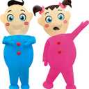 2 Pack Adult Inflatable Costume, Baby Design Blow Up Suit for Men and Women - Funny Gender Reveal Party, Baby Shower Party, Halloween Costume (Boy & Girl Patterns)