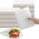 Zubebe 2400 Pcs Paper Sandwich Bags 7 x 6 x 1 Inch Wet Wax Glassine Paper Grease Resistant White Semi Translucent Bags for Bakery Cookies Candy Snacks French Fries