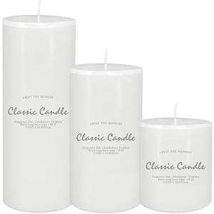 3 Pack 3x4, 6, 8 Hand Poured White Dripless Pillar Candles, Soy Candles, Non-Toxic, Unscented, Smokeless, for Power Outages & Emergency