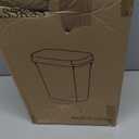 KSSKSS 3 Pack Bathroom Small Trash Can with Lid, 2.6 Gallon Slim Garbage Bin with Pop-Up Lid, 10L Plastic Wastebasket for Bedroom, Office, Kitchen, Toilet (Matte Black)