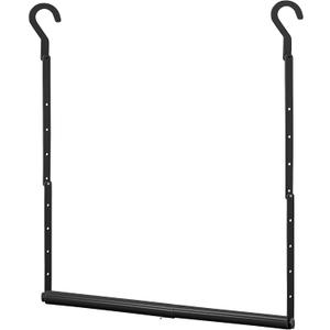 STORAGE MANIAC Adjustable Closet Rod Extender, Heavy Duty Space-Saving Clothes Hanging Bar, Double Rod Organizer, Black, 1 Pack