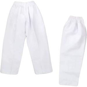 NAMAZU Kids and Adult Karate Pants 7oz Lightweight Student Gi - Elastic Waist Martial Arts Pants, Size 8