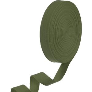 Cotton Twill Tape, (20mm)3/4 Inch 50 Yards Cotton Twill Ribbon Bias Binding Tape Natural Herringbone Webbing Trim for Apron Sewing/Gift Wrapping/Craft DIY [Army Green]