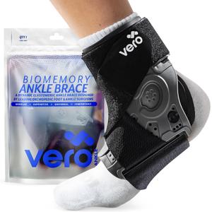 Vero Ankle Heavy Duty Ankle Brace for Sprained Ankle - Rigid Ankle Brace Stabilizer, Anti Roll Ankle Braces for Men, Ankle Support for Women, Achilles Tendonitis Brace, Ankle Brace Sports (Medium)