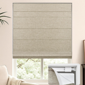 LazBlinds No Drill Cordless Roman Shades for Windows, 20" W x 45" H, Beige