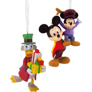 Hallmark Disney Mickey's Christmas Carol Christmas Ornaments, Set of 2