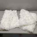 MIULEE Faux Fur Pillow Covers Thick Soft Plush Throw Pillows Luxury Spring Home Decor for Couch Bedroom Living Room Sofa,20x20 Inch Pack of 2 White